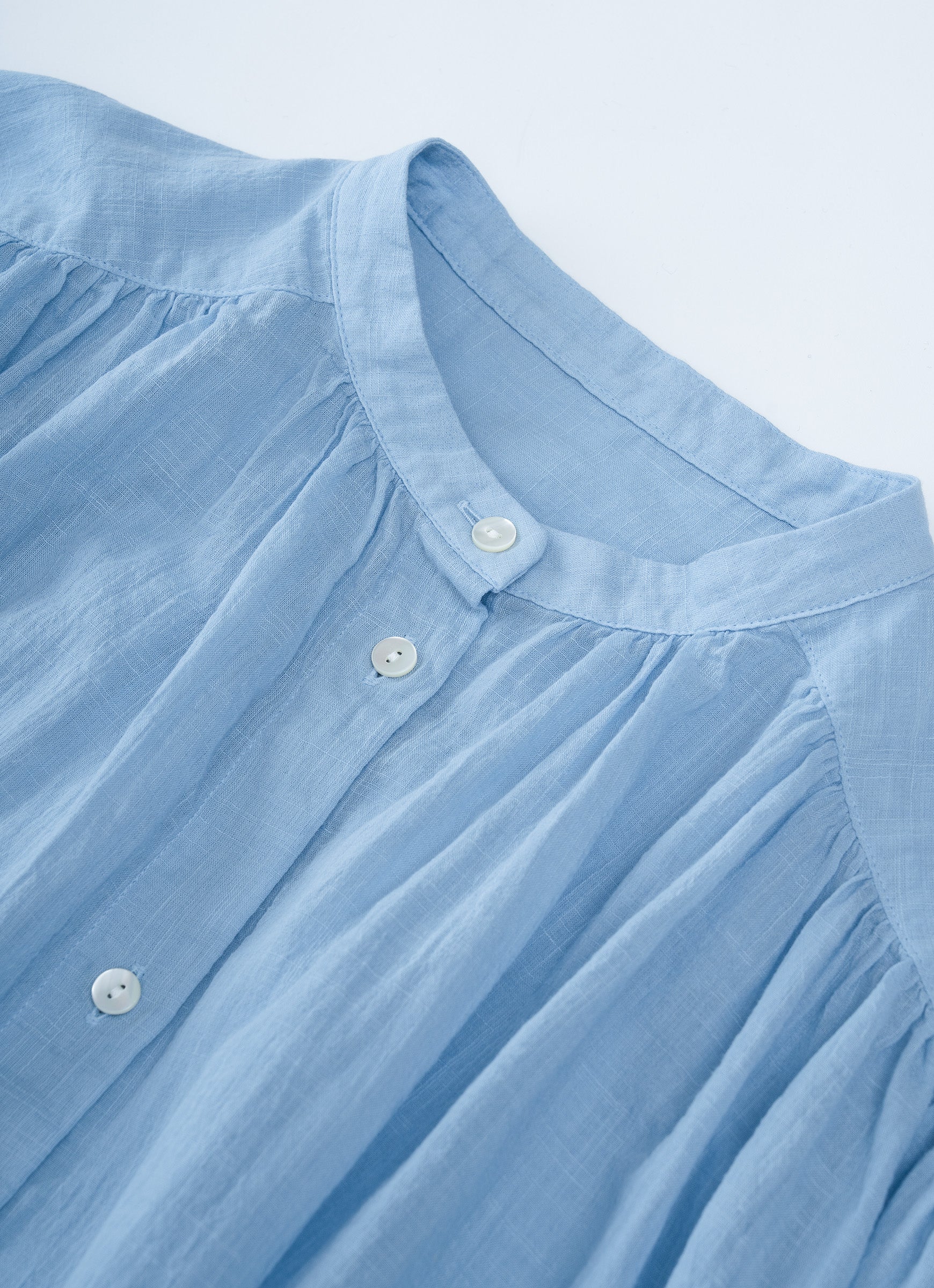 コットンリネンギャザードレス