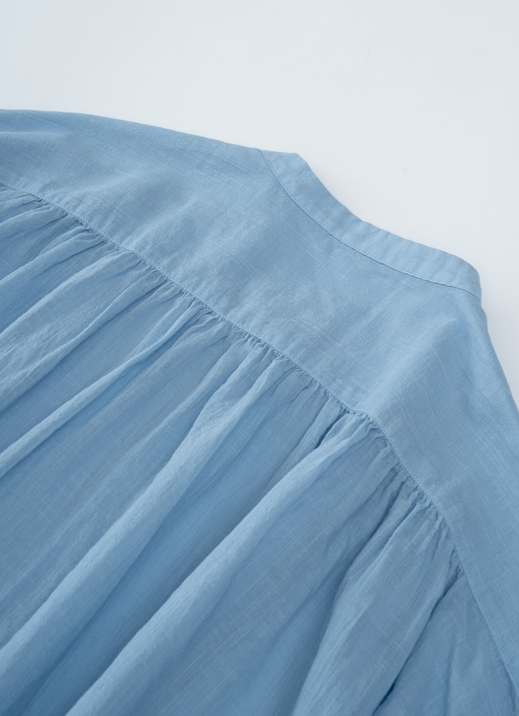 コットンリネンギャザードレス