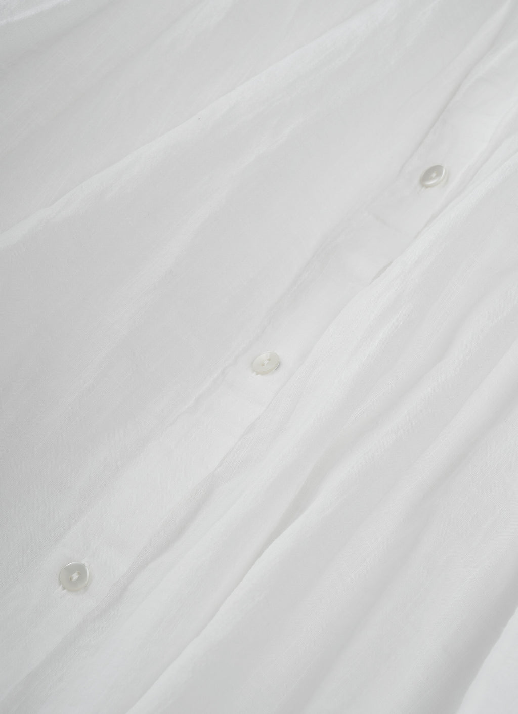 コットンリネンギャザーブラウス