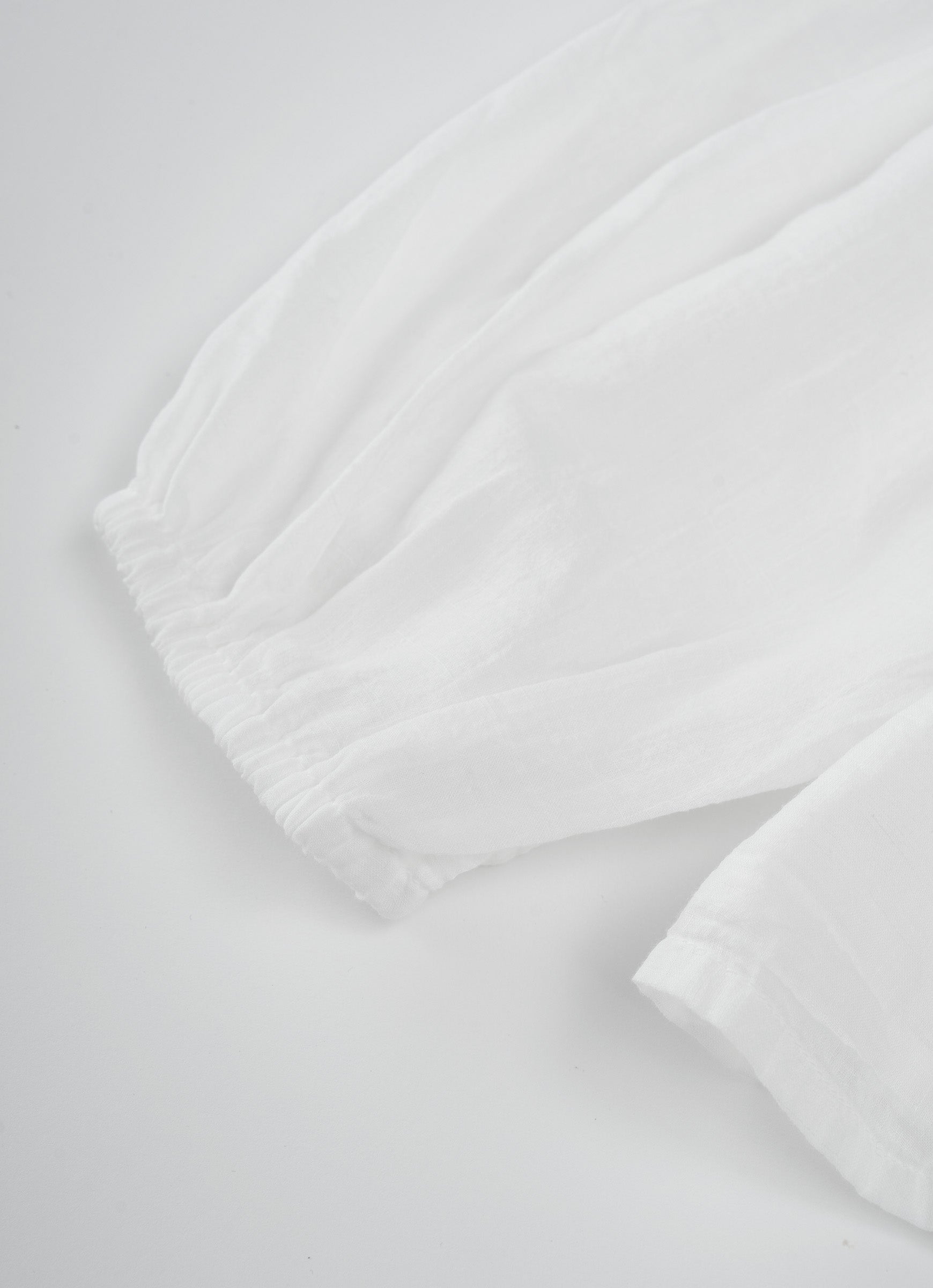 コットンリネンギャザーブラウス