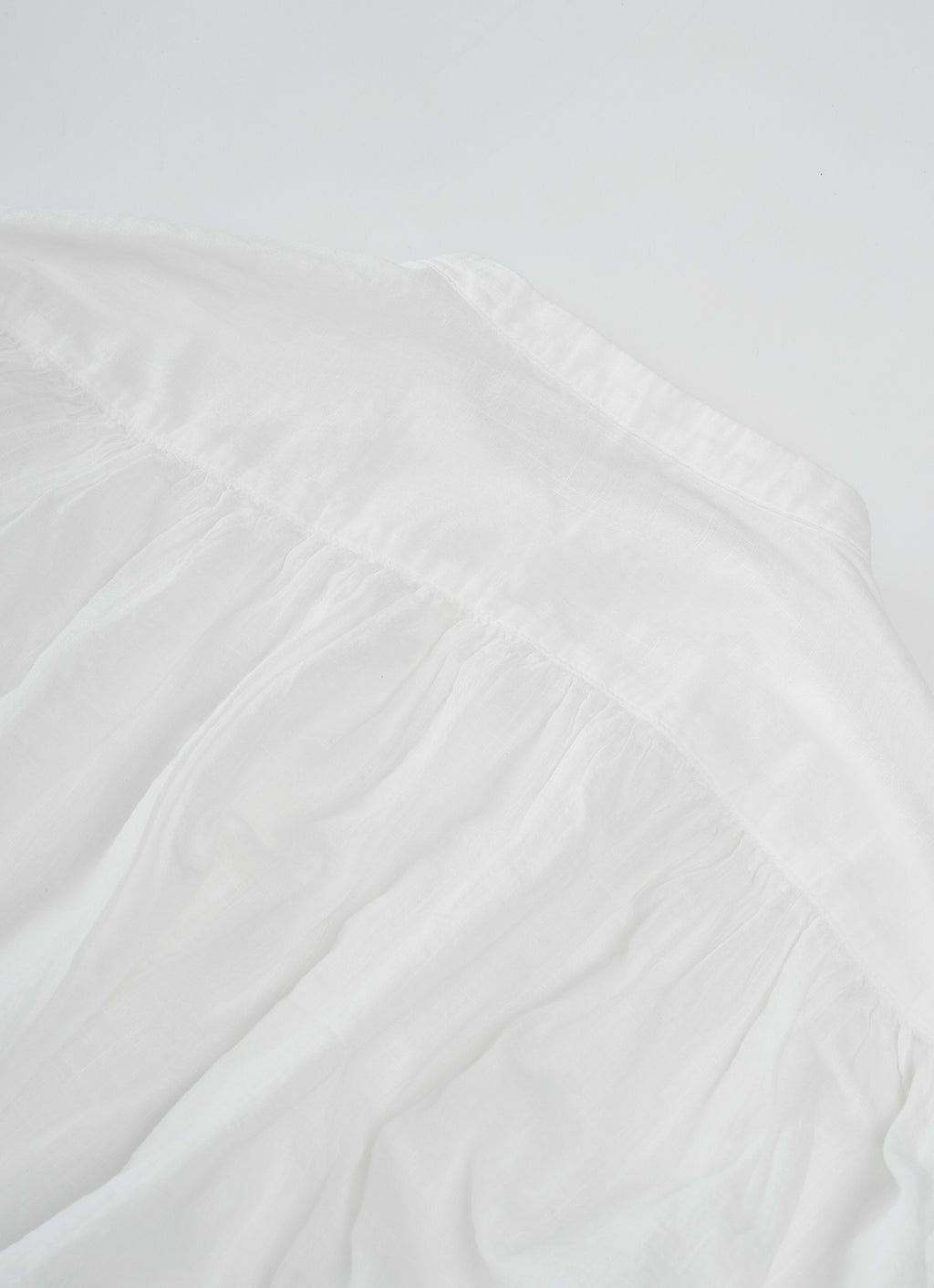 コットンリネンギャザーブラウス