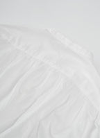 コットンリネンギャザーブラウス