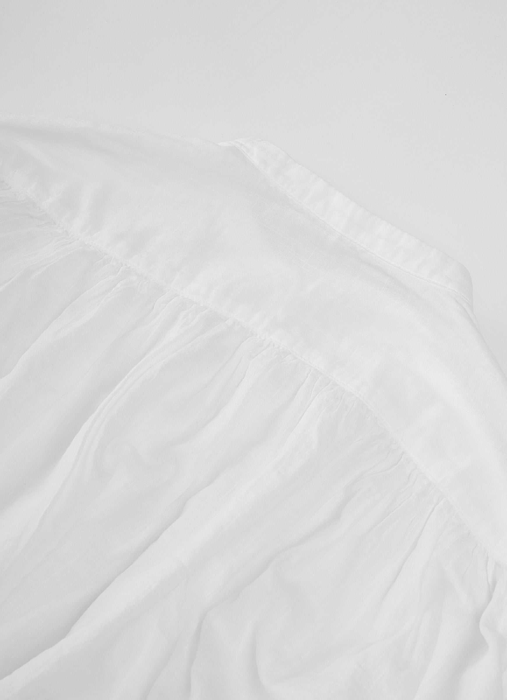 コットンリネンギャザーブラウス