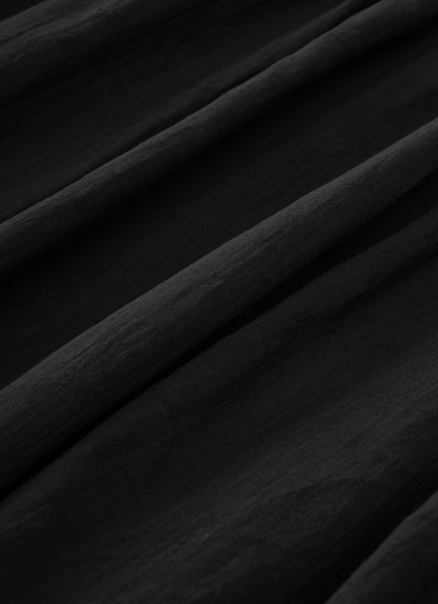 コットンリネンギャザーブラウス