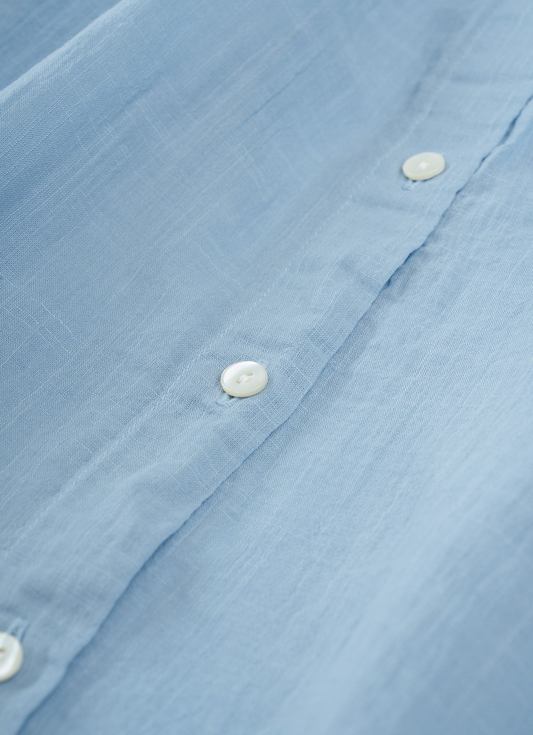 コットンリネンギャザーブラウス