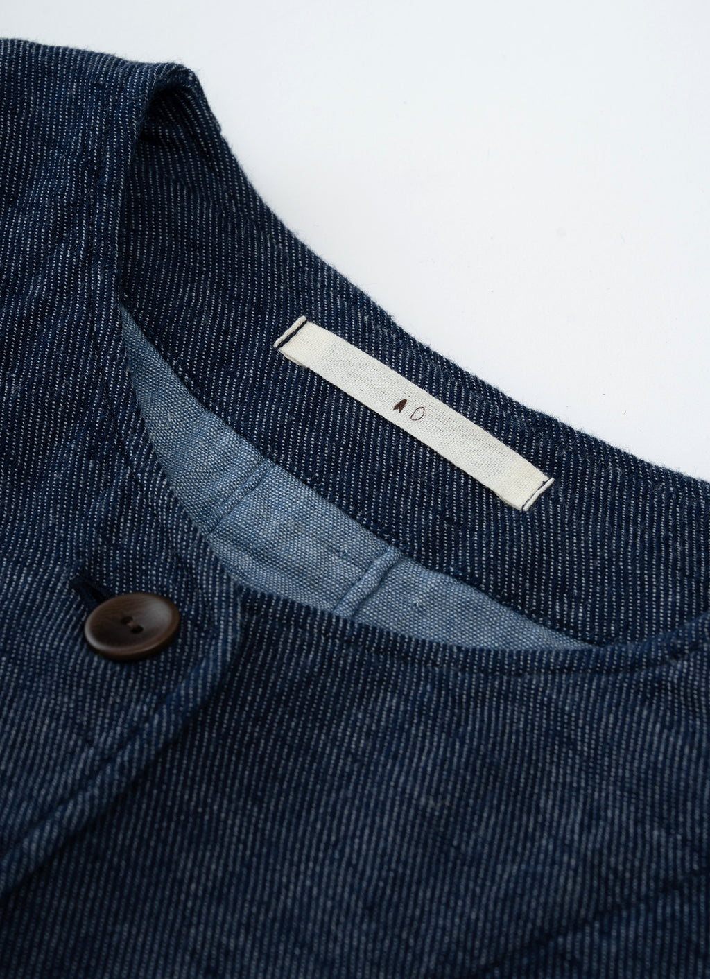 デニムガーゼノーカラージャケット