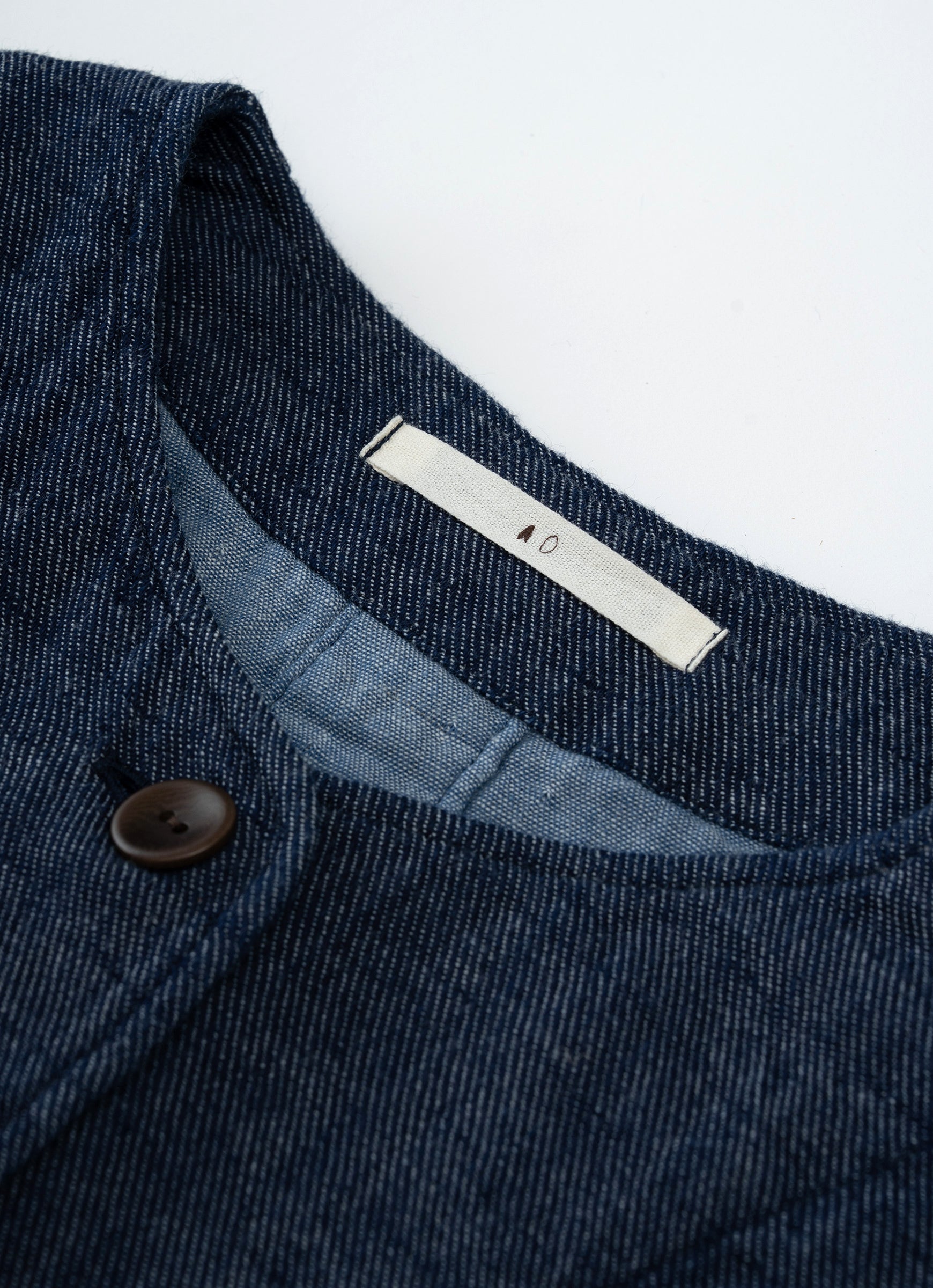 デニムガーゼノーカラージャケット