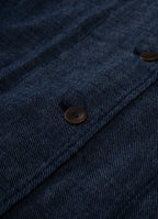 デニムガーゼノーカラージャケット