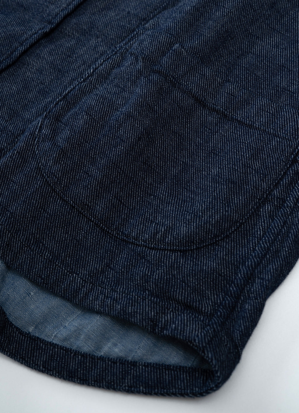 デニムガーゼノーカラージャケット