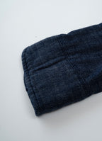 デニムガーゼノーカラージャケット