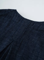 デニムガーゼノーカラージャケット