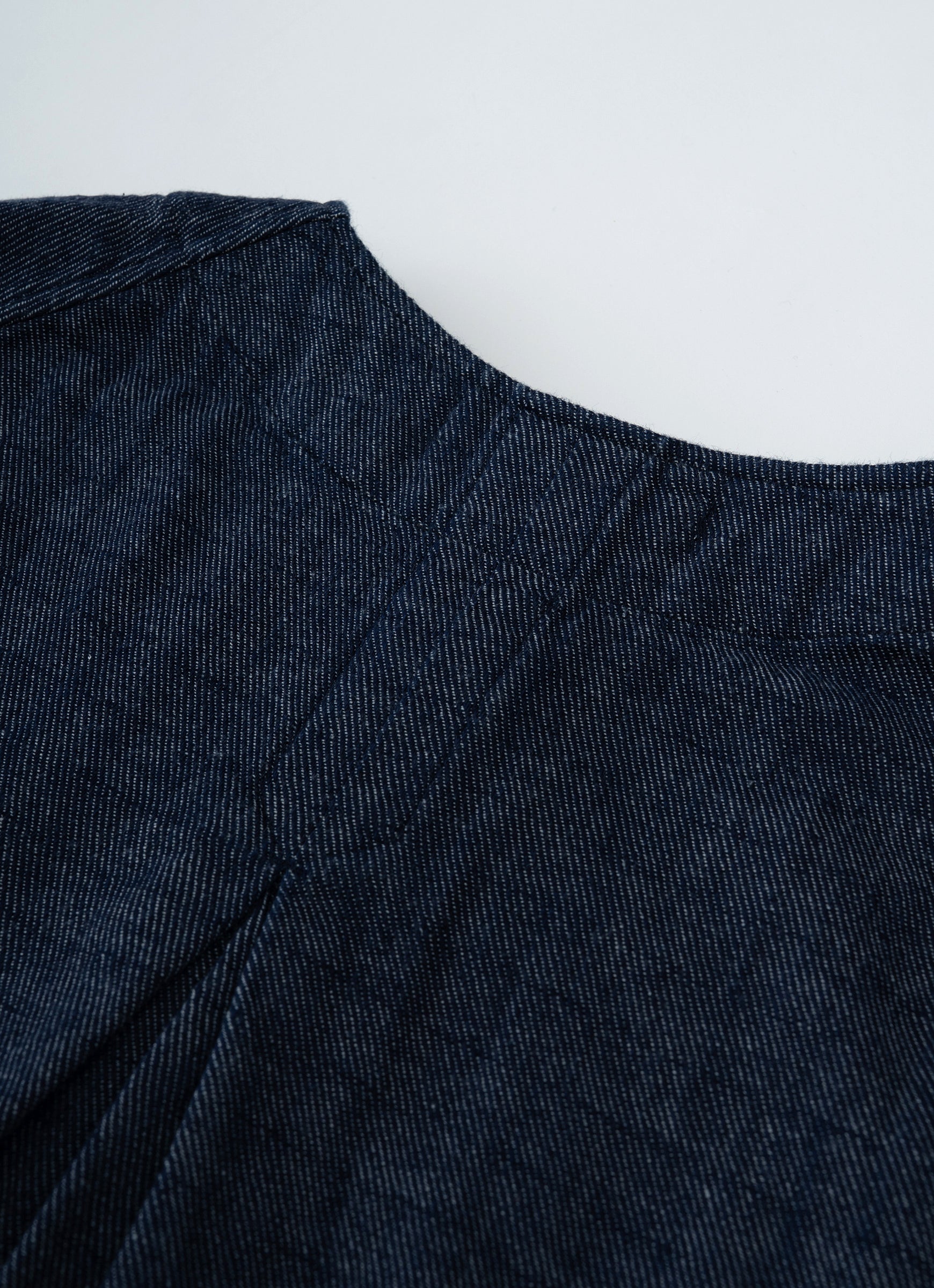 デニムガーゼノーカラージャケット