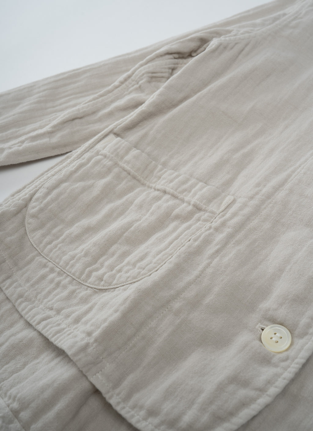 ガーゼノーカラージャケット