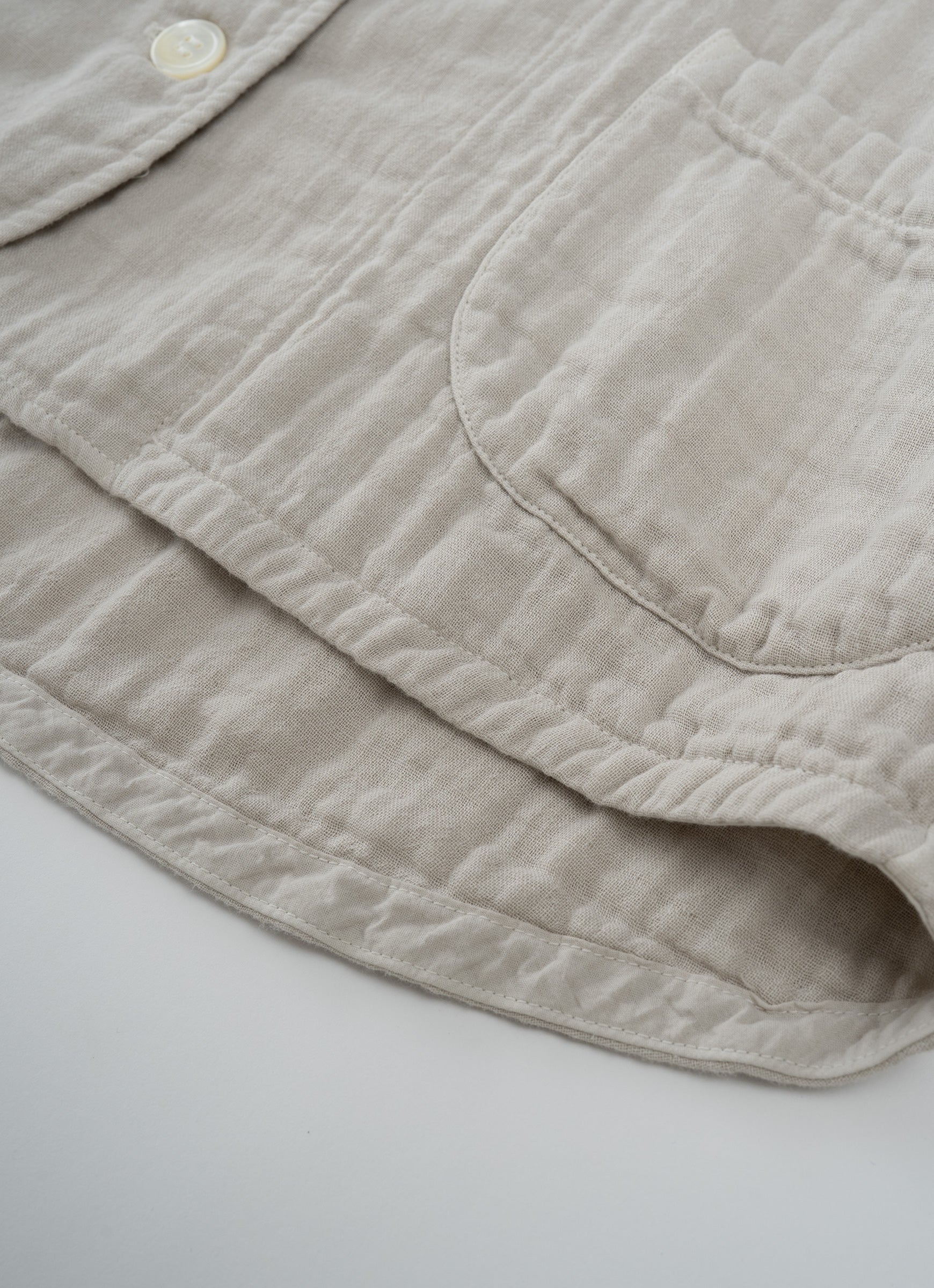 ガーゼノーカラージャケット