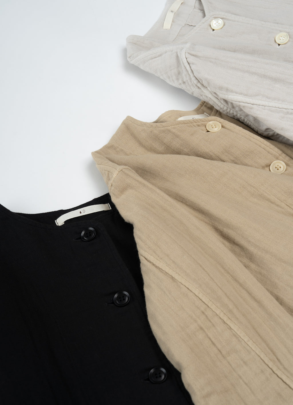 ガーゼノーカラージャケット