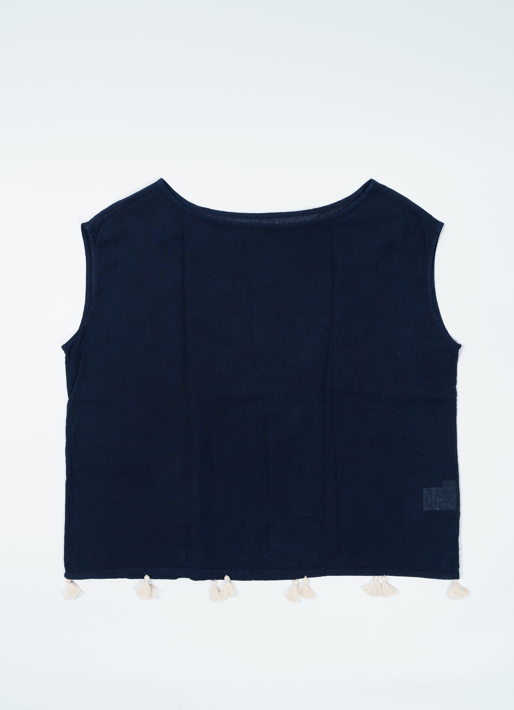 藍染シアーブラウス