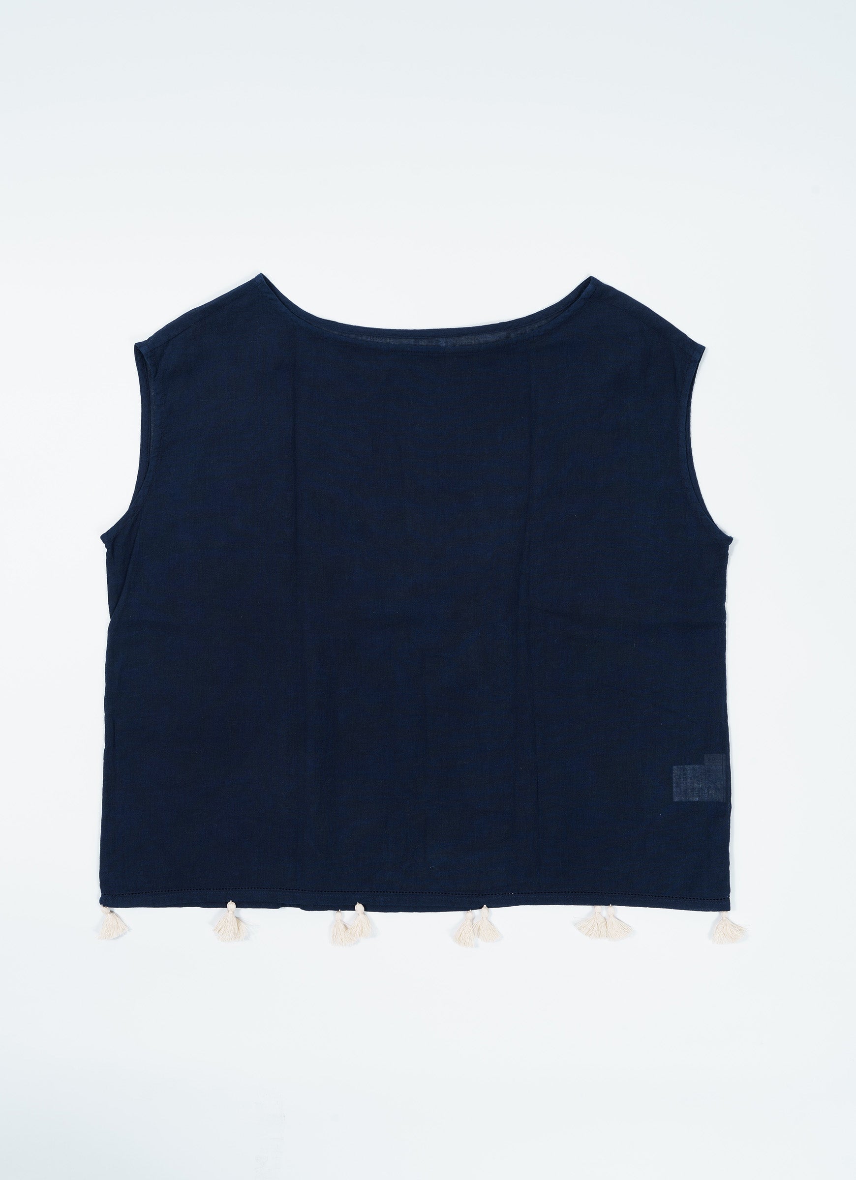 藍染シアーブラウス