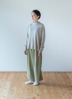 シルク混なめらかリラックスワイドパンツ