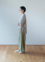 シルク混なめらかリラックスワイドパンツ