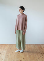 シルク混なめらかスタンドネックプルオーバー