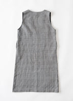 【在庫限り】グレンチェックVネックワンピース