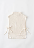 コットンニットハイネックベスト