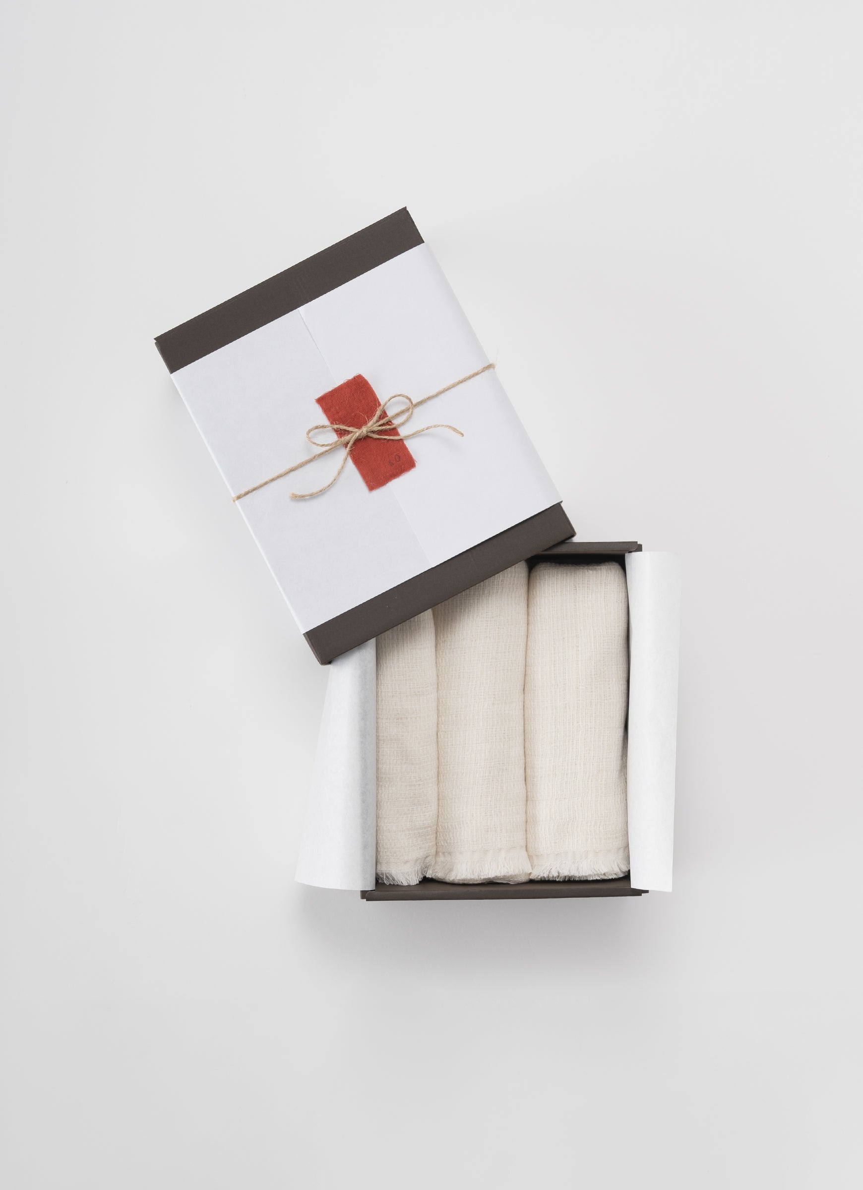 【GIFT BOX】立体織りオーガニックコットンガーゼフェイスタオル2枚・ゲストタオルセット