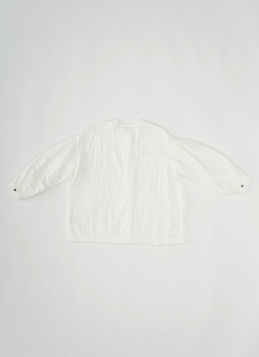 トリプルガーゼクルーネックブラウス