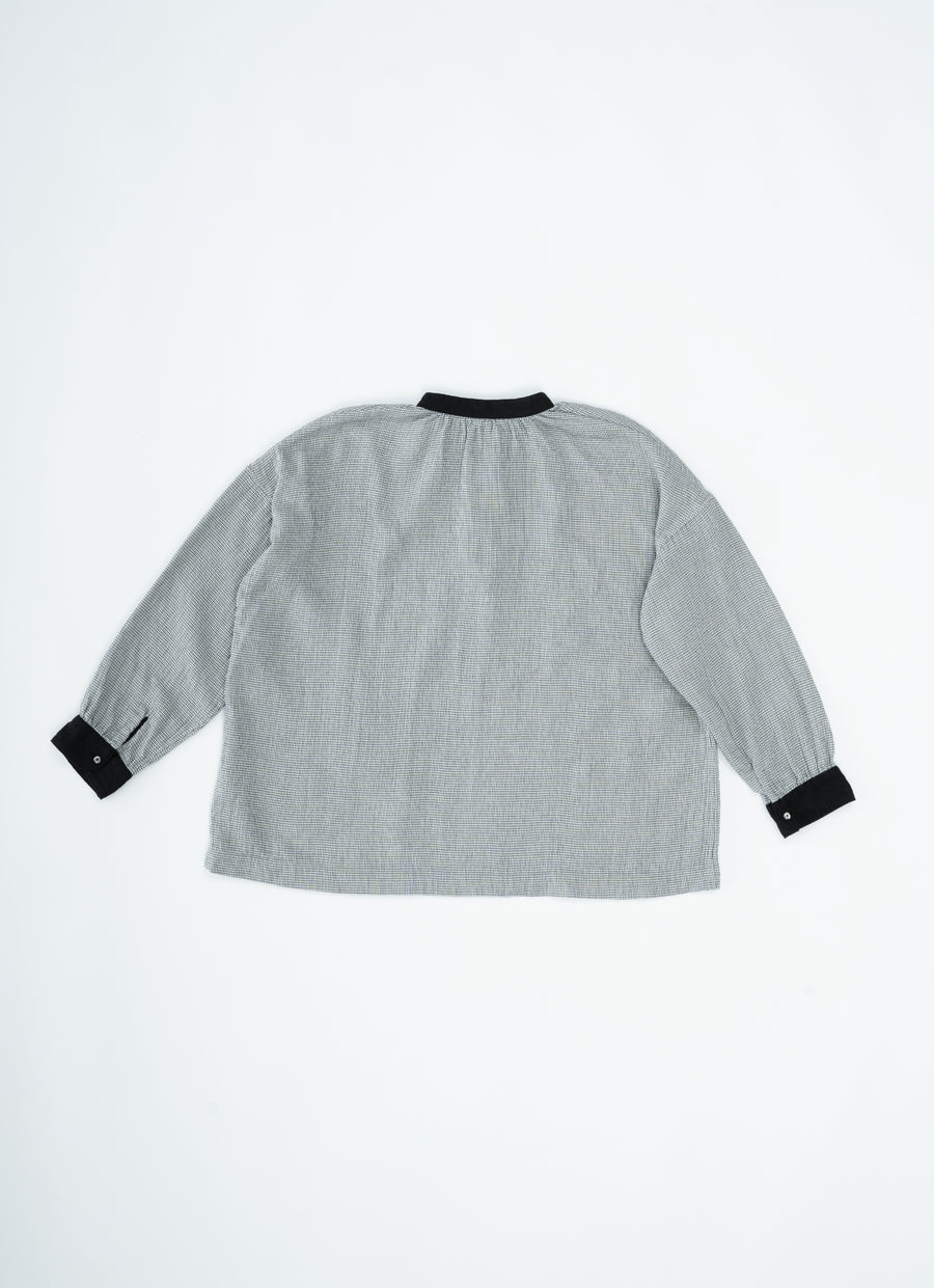 千鳥ガーゼブラウス