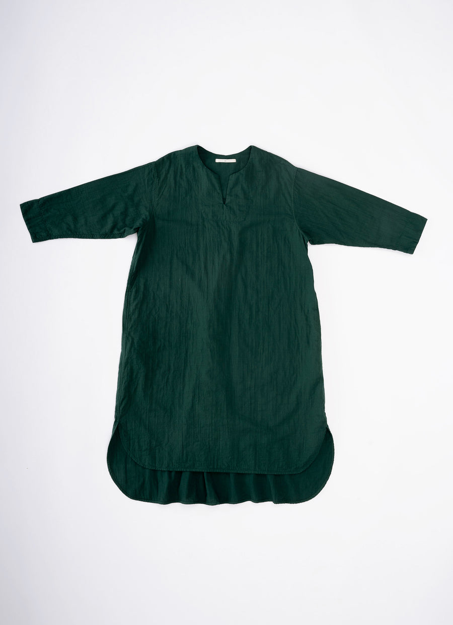 ガーゼキーネックワンピース