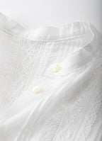 ピンタックレースブラウス