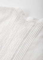 ピンタックレースブラウス