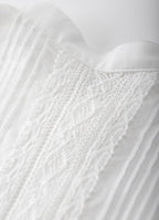 ピンタックレースブラウス