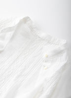 ピンタックレースブラウス