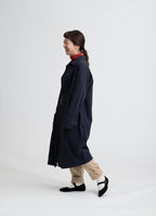 【在庫限り】ステンカラーコート（リサイクルコットン混二重ガーゼ）