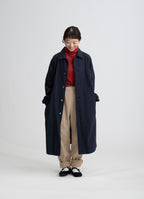 【在庫限り】ステンカラーコート（リサイクルコットン混二重ガーゼ）