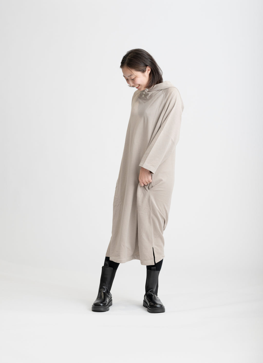 シルクmixフーディーサウナワンピース