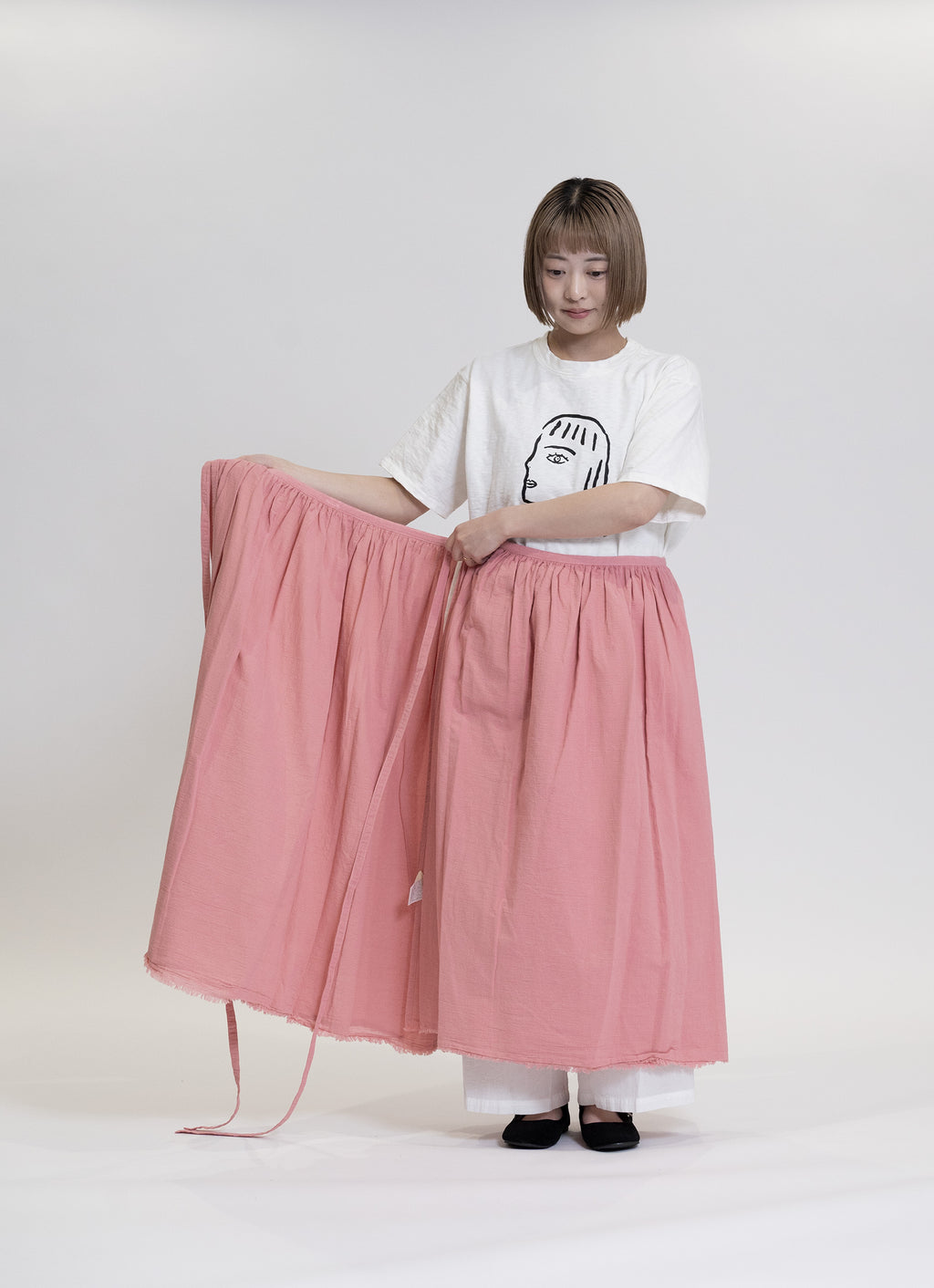 【在庫限り】ガーゼラップスカート