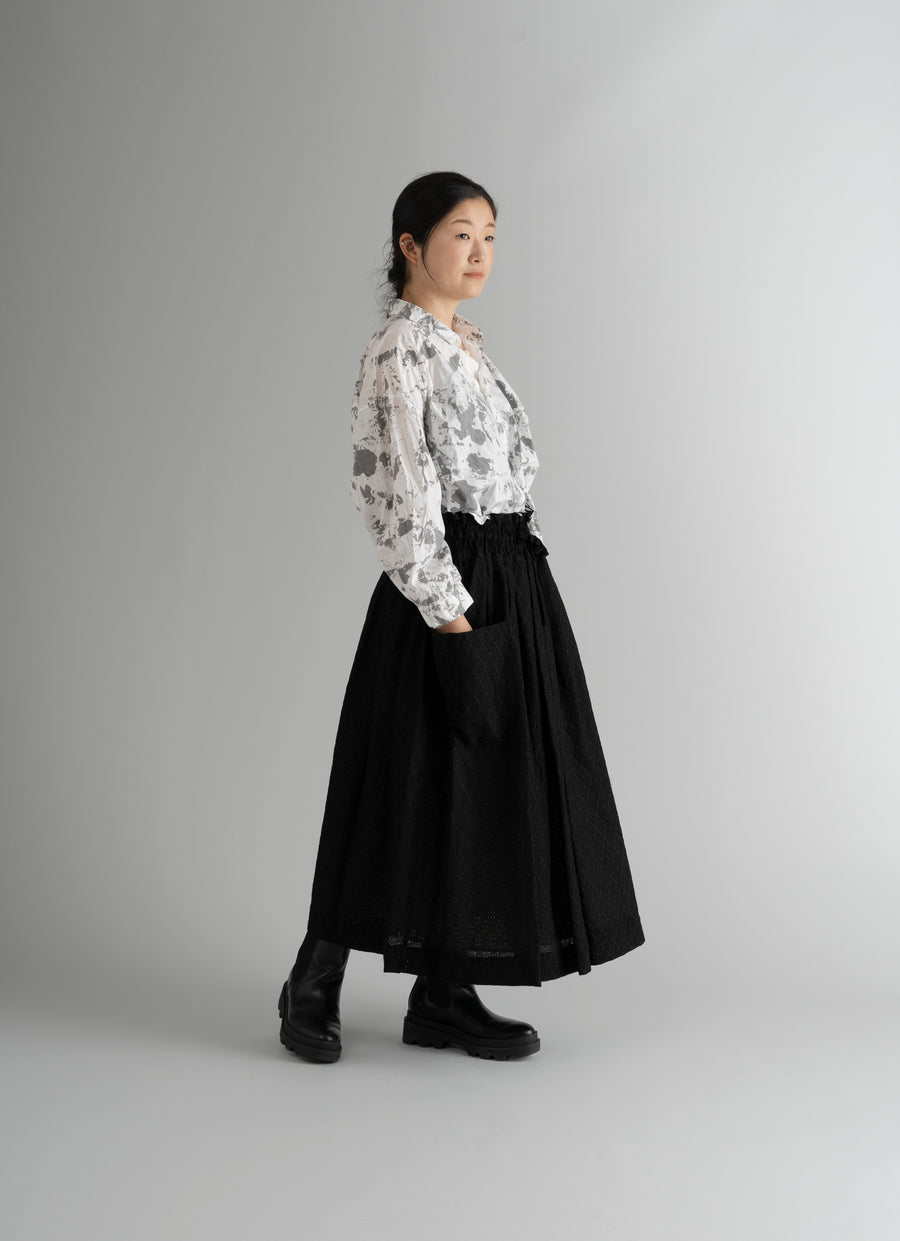 T gather skirt (pyramid lace）