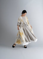 A cross french dress (和紙ガーゼ/天然染）