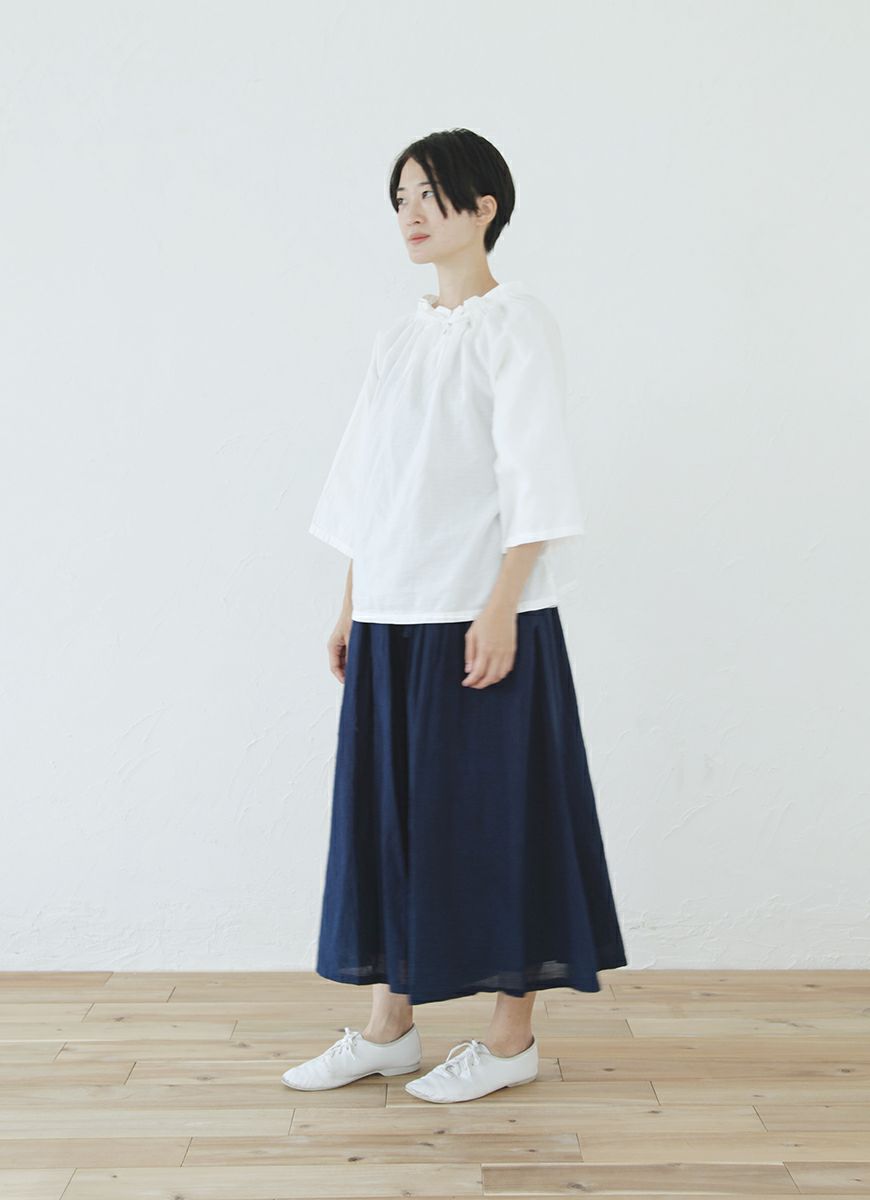 ドローストリングブラウス