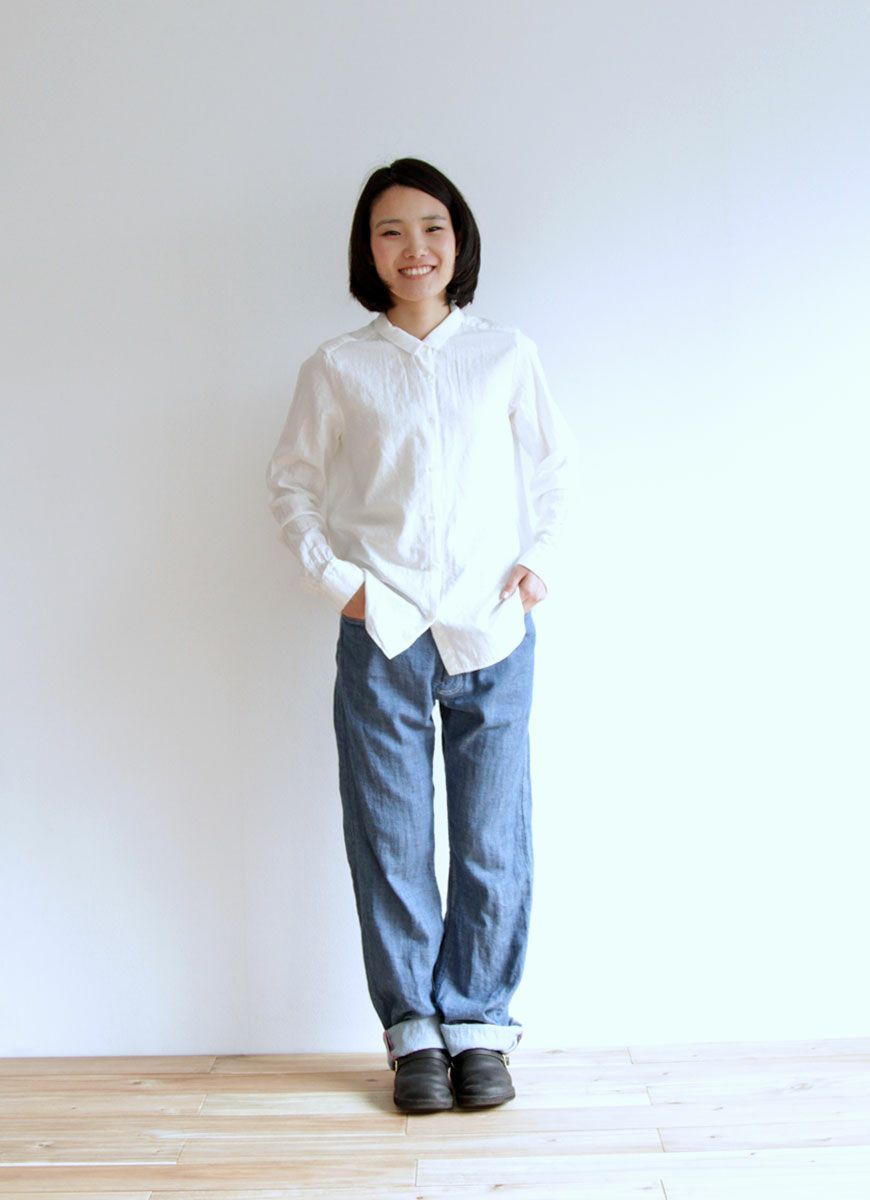 【在庫限り】ベーシックシャツ スーピマ二重ガーゼ