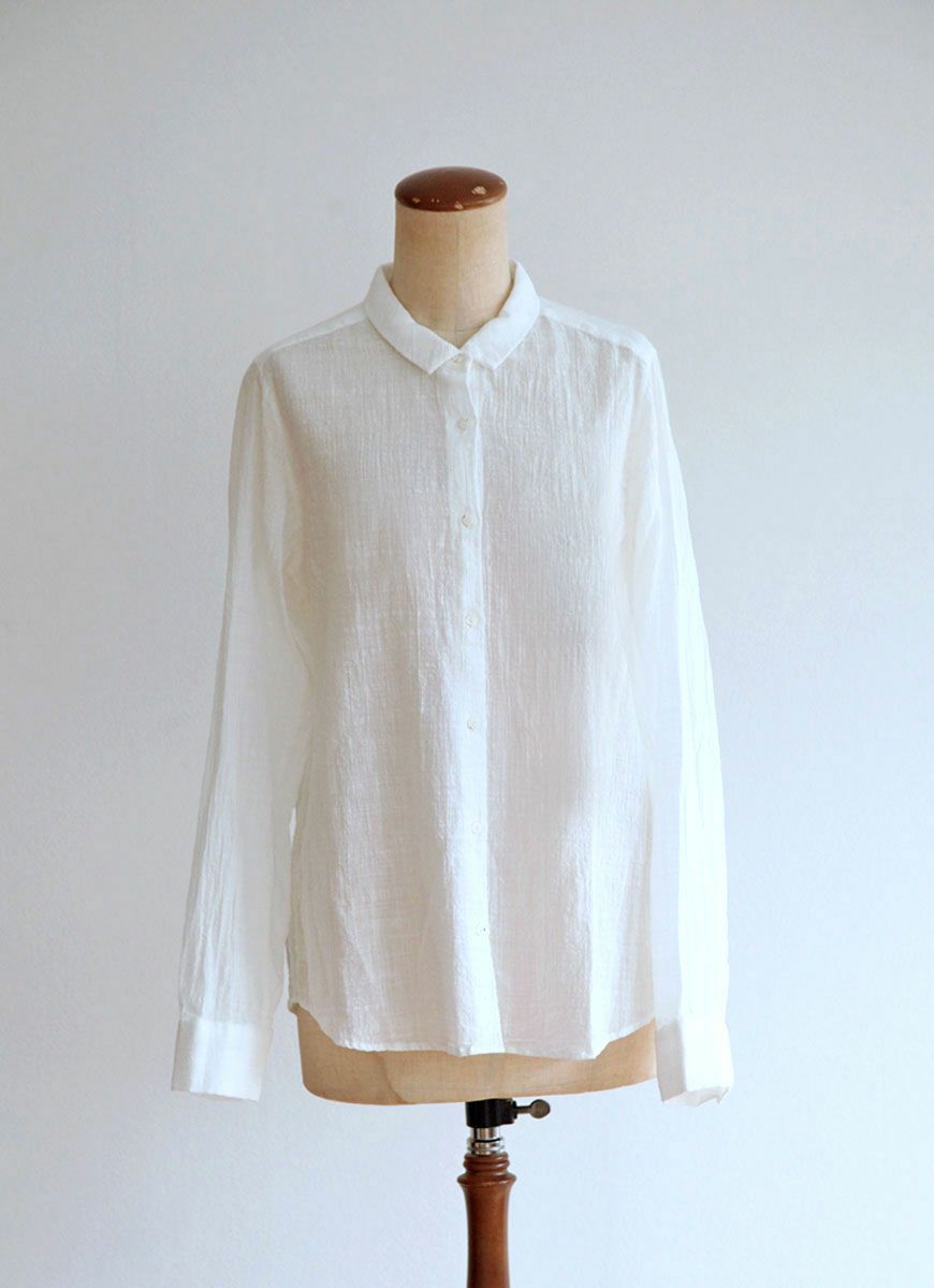 【在庫限り】ベーシックシャツ ムラ一重ガーゼ（メンズ）