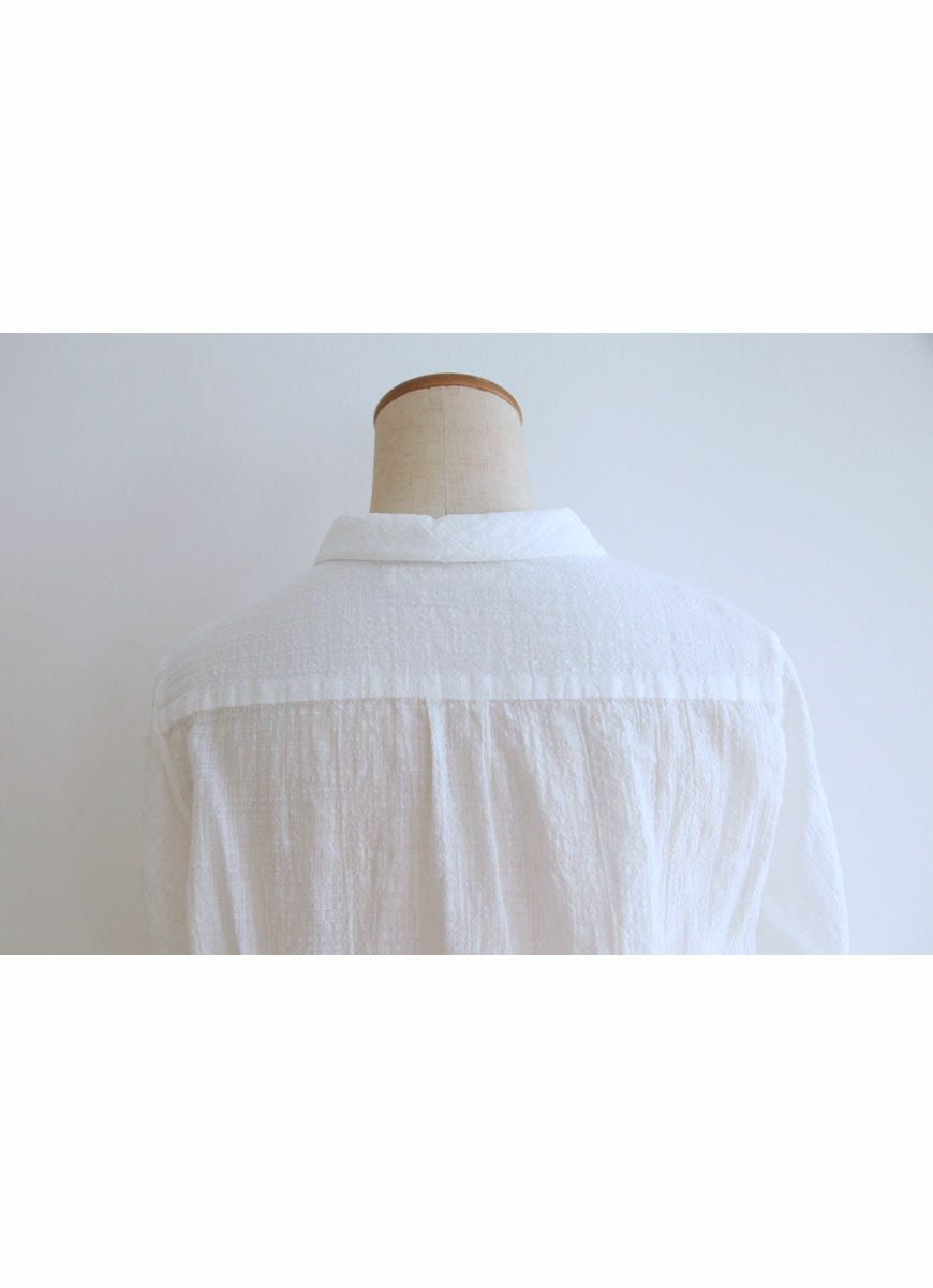 【在庫限り】ベーシックシャツ ムラ一重ガーゼ（メンズ）