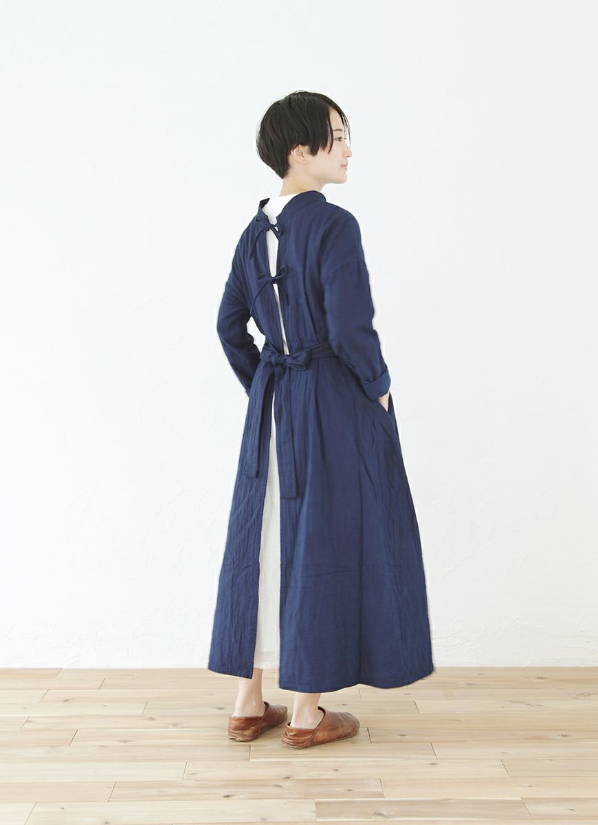 【在庫限り】藍染バックリボンドレス