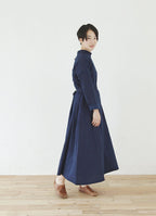 【在庫限り】藍染バックリボンドレス