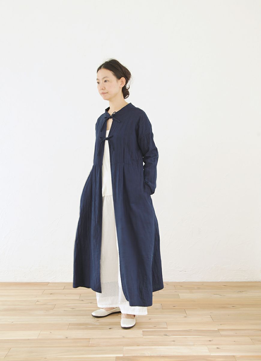 【在庫限り】藍染バックリボンドレス