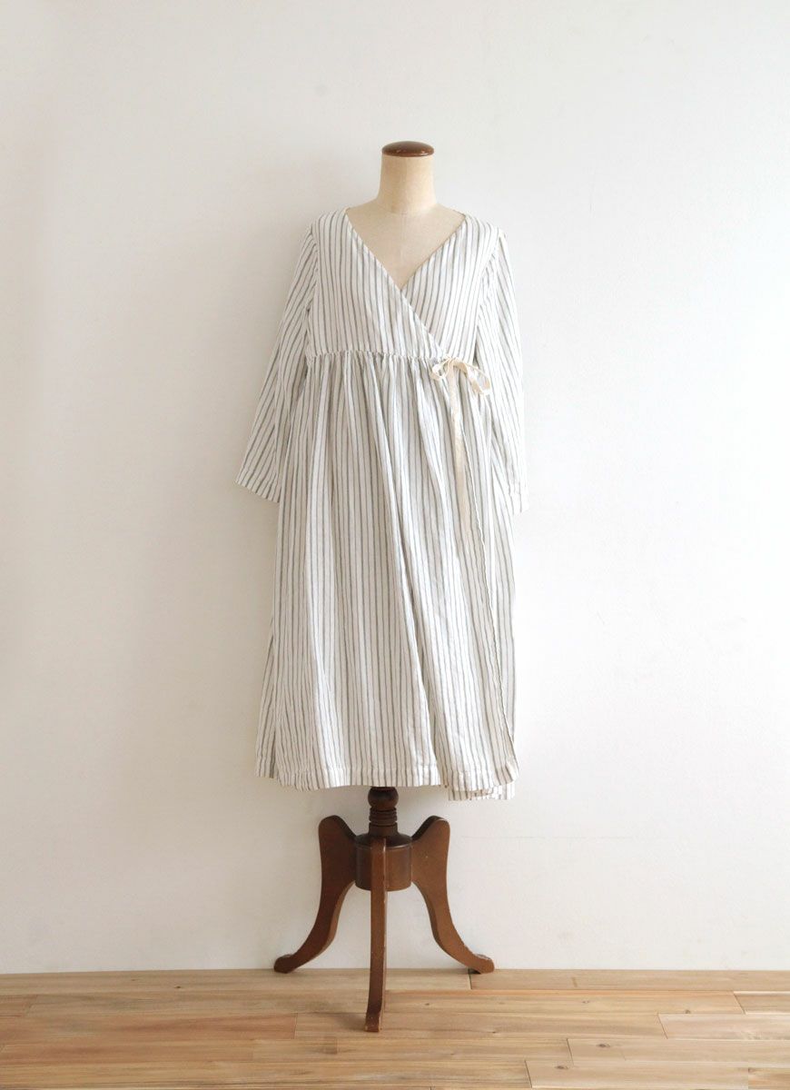 【在庫限り】和紙ガーゼカシュクールドレス