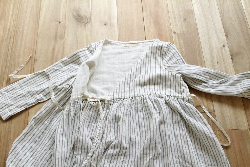 【在庫限り】和紙ガーゼカシュクールドレス