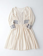 【在庫限り】ピコット刺繍ワンピース